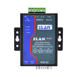 Convertidor RS232 RS422 RS485 a Ethernet IOT Modbus RTU a servidor serie aislado TCP ZLAN5107