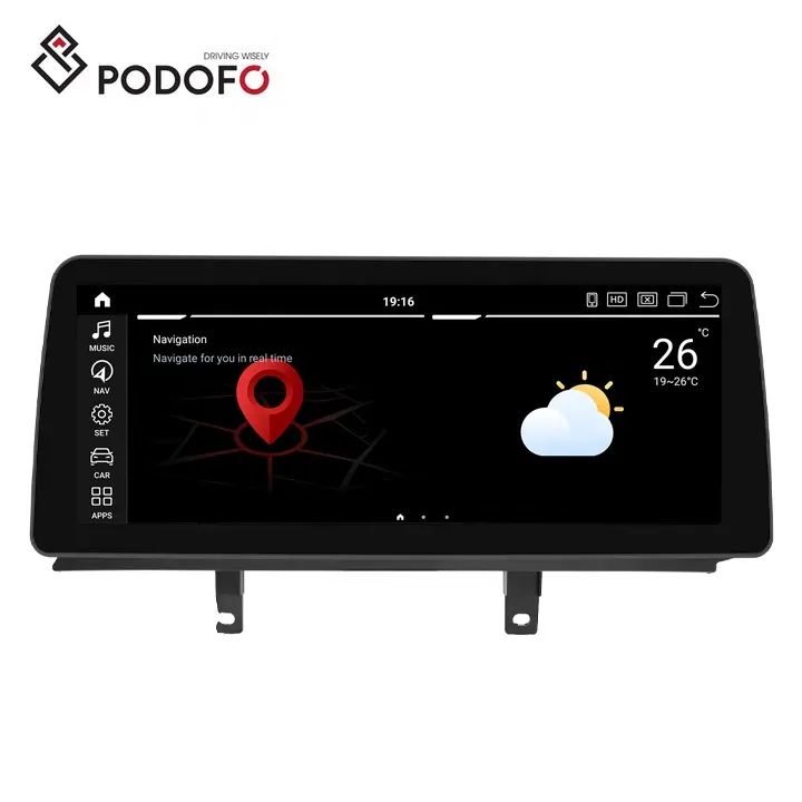Podofo 12.3 ''araba radyo çerçeve 4 + 64G 8 çekirdekli araba radyo Carplay WIFI GPS FM ile BMW 3-Series 2013-2019(NBT) (soldan direksiyonlu)