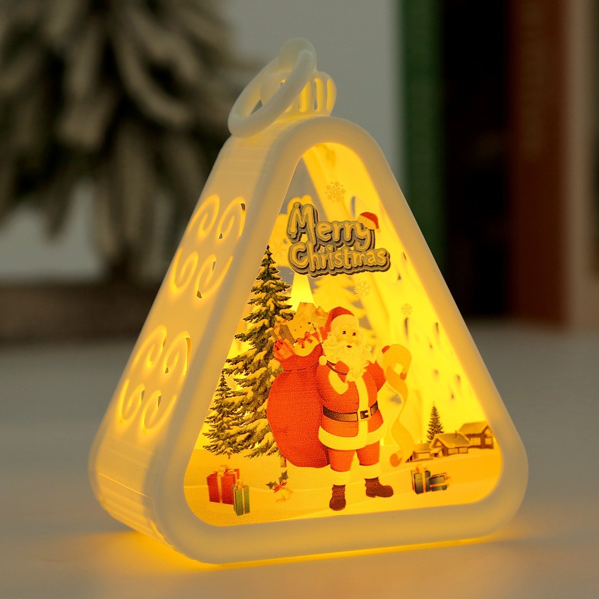 Triangular light - white old man