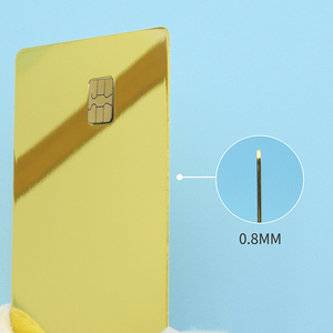 Carta personalizzata a banda magnetica con doppia interfaccia in metallo con contatto aziendale in acciaio inossidabile carta bianca con chip di credito in metallo Java - Product Image 2