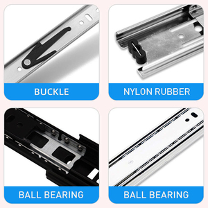 Gabinete de muebles de servicio pesado Extensión completa Cajón telescópico Riel deslizante Rodamiento de bolas Cajón deslizante - Product Image 4