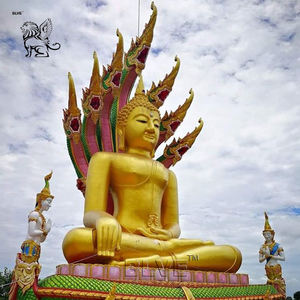 Blve tùy chỉnh ngoài trời lớn Phật Giáo Tôn Giáo kim loại Naga rắn Vua phật tượng đồng điêu khắc - Product Image 2