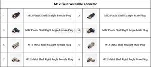 RJ45M12からケーブルメスピンオスXコネクタ8イーサネットコードDコーディング4ピン8ピンXcodeコーディング4アセンブリ