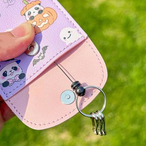 Compact Travel Card Holder with Secure Lock and <strong>Key</strong> Storage <strong>Pouch</strong> - Product Image 3