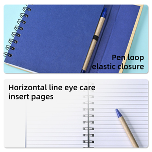 Cuaderno espiral de tapa dura personalizado cubierta de papel Kraft Bloc de notas marcador de página índice de colores cuaderno con notas adhesivas
