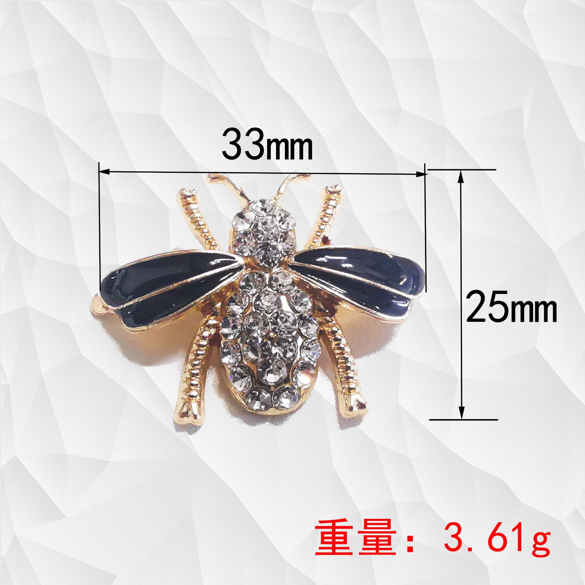 TD3093 body rhinestone bee clip