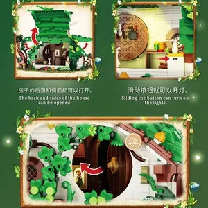 Dk6031 Sáng Tạo Lùn Quê Hương Cabin Gạch Moc DIY Nhà Mô Hình Đồ Chơi 1088Pcs Lắp Ráp Câu Đố Xây Dựng Khối Thiết Lập Cho Trẻ Em Quà Tặng - Product Image 3