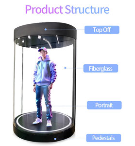 65 75 inch Kích thước con người ba chiều Tủ di chuột hiệu ứng 3D ai tương tác HOLO Ống 3D hiển thị ba chiều cho triển lãm kinh doanh - Product Image 3