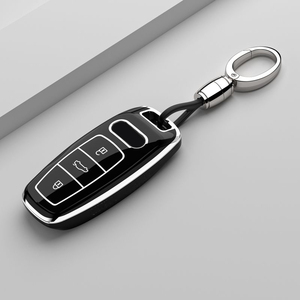 מפתח המכונית תיק תיבת מפתח עיצוב עבור <span class=keywords><strong>audi</strong></span> q4 e-tron 2022 2023 2024 2025 2026 quatro אביזרי רכב לשנות