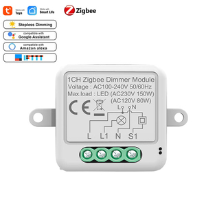大量のzigbeeホームデタッチリレーモジュール10a1ギャング2ギャングアレクサGoogleアシスタントtuya wifi調光器スイッチモジュール - Product Image 1
