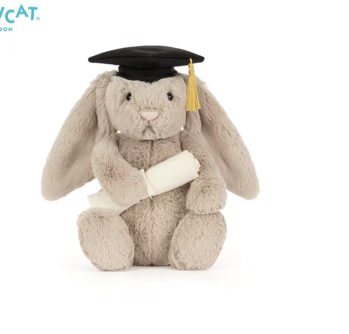 Doctoral graduate bunny-31cm-high-end, 3-label dust bag