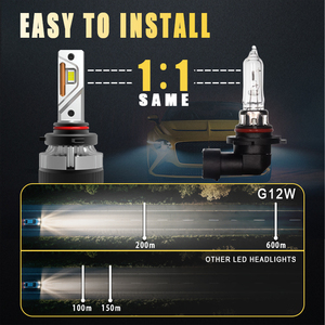 Gview xác thực G12W 9005 9006 dài Phạm vi chiếu sáng tốt hơn khả năng hiển thị ban đêm dẫn đèn pha chuyển đổi Bộ dụng cụ HB3 HB4 với Dot CE - Product Image 6