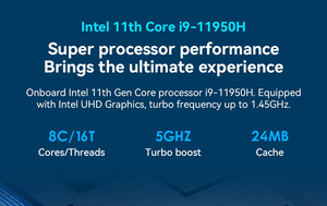 高性能ミニコンピュータIntel NUC I9-11950HデュアルLAN 6USB3.0 HD DPサポート4Kディスプレイ用HTPC DDR4 RAM AUプラグ - Product Image 3