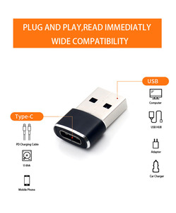 C型适配器C型USB C母头至USB2.0 USB 2.0 A公OTG转换器适配器