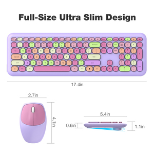 SMK-666395AG 2.4GHz Wireless <strong>Keyboard</strong> &amp; <strong>Mouse</strong> Set Silent Key Design for Windows &amp; Android Devices Compatible <strong>Desktop</strong> <strong>Computer</strong> - Product Image 5