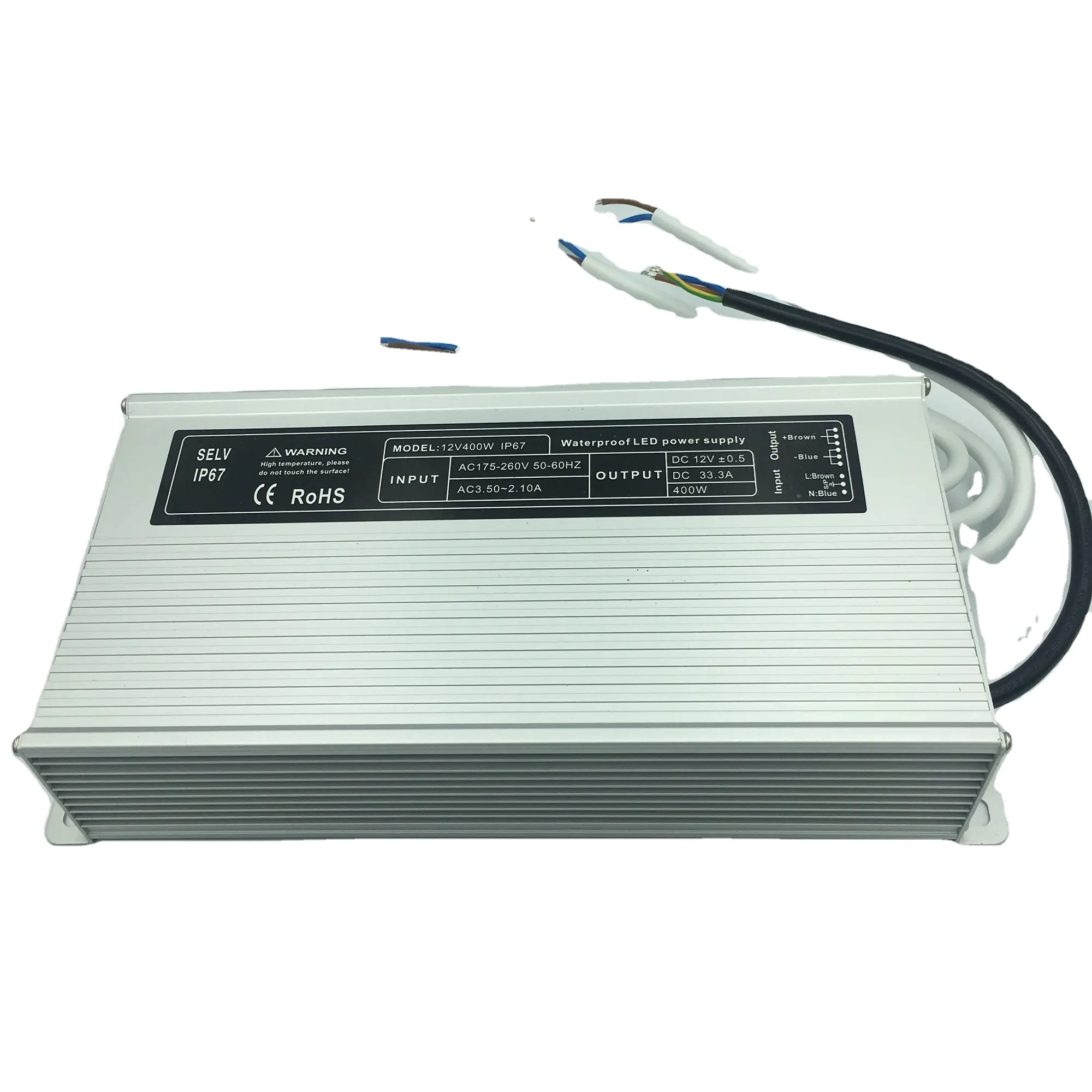IP67 400W 360W กันน้ำ LED สระว่ายน้ำหม้อแปลงไฟฟ้า AC ถึง DC LED ไดร์เวอร์12V 24V แหล่งจ่ายไฟ