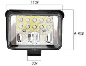 Otomobil ve kamyon için sınır ötesi ihracat geniş alan görünümü üç ila beş inç kare çalışma ve geri vites ışıkları ile LED farlar - Product Image 2