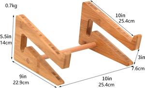 <strong>Three</strong> Sizes Laptop Stand <strong>for</strong> <strong>Computer</strong> Desk Bamboo Compatible Rack with Phone Holder Monitor Riser Note Book Storage <strong>for</strong> Office - Product Image 3