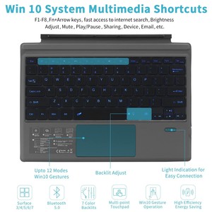Multi-functional <strong>Touchpad</strong> 12.3 Inch <strong>Wireless</strong> <strong>Keyboard</strong> Without Backlit for Surface Pro 8/9/X/10/11 - Product Image 4