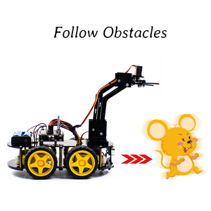 LAFVIN Mechanical 4WD Roboterarm Car Kit für Roboterarm Programmier bar Für UNO Set für Arduino