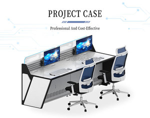Escritorio de centro de mando de seguridad inteligente de estilo industrial de muebles Mingji para consola de mando y despacho escolar - Product Image 2