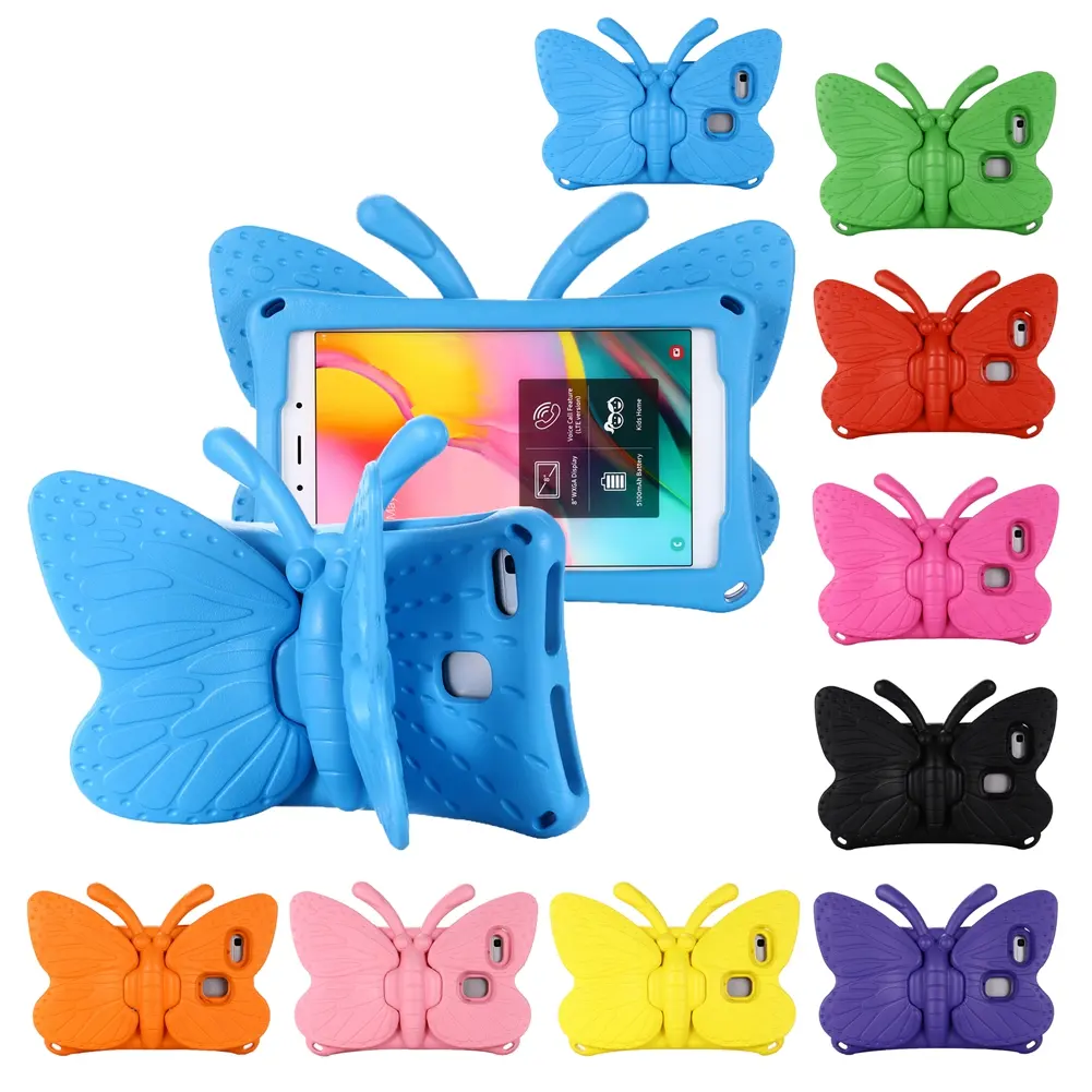 Niedlicher Schmetterling Kids Shock proof EVA Stand Case für Amazon Kindle Fire HD 8 2016 2017 2018 Stoß feste Ganzkörper-Tablet-Abdeckung Funda