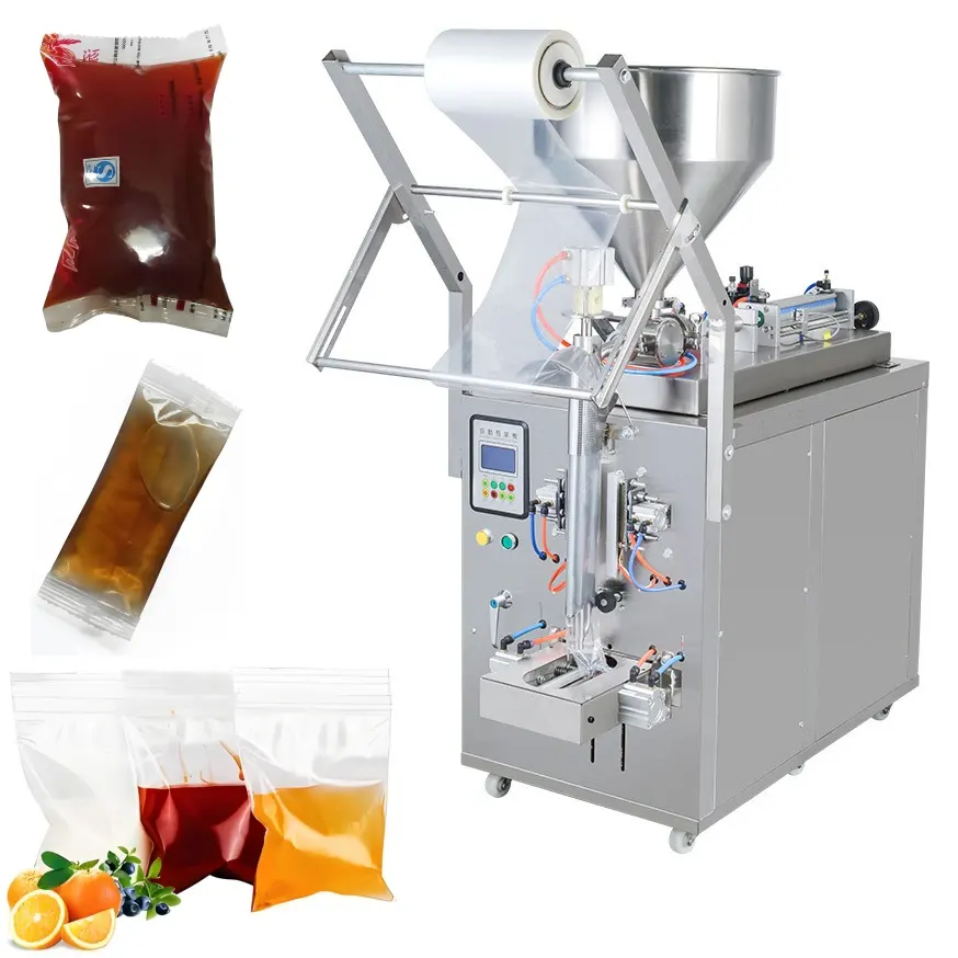 Máquina automática de embalagem de molho e molho para manteiga, pasta de ketchup e saco de enchimento e selagem de líquidos