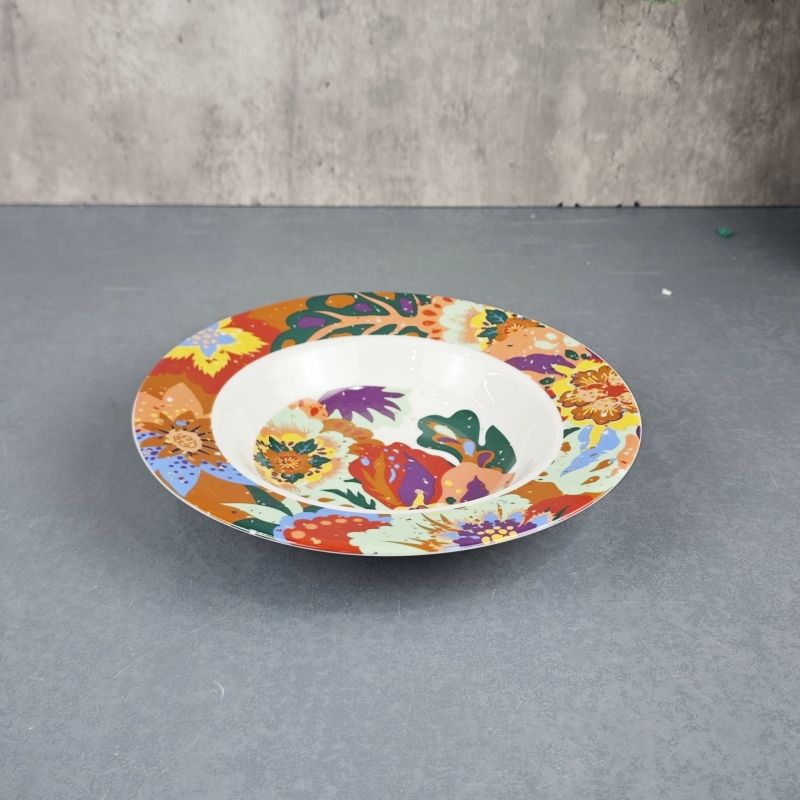 Good Quality New Bone China Full Decal Fancy Flower Design Ceramic 30pcs Dinnerware Set 4