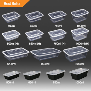 Kitchen Essential Storage Disposable <strong>Rectangular</strong> Round Plastic Food <strong>Container</strong> with Multiple Capacities and <strong>Sizes</strong> - Product Image 6