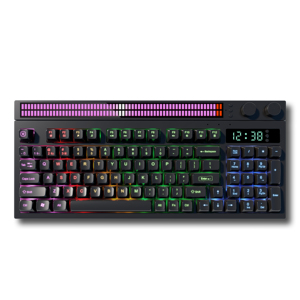三模式C型有线游戏键盘机械感觉，RGB照明防水，BT塑料ABS - Product Image 1