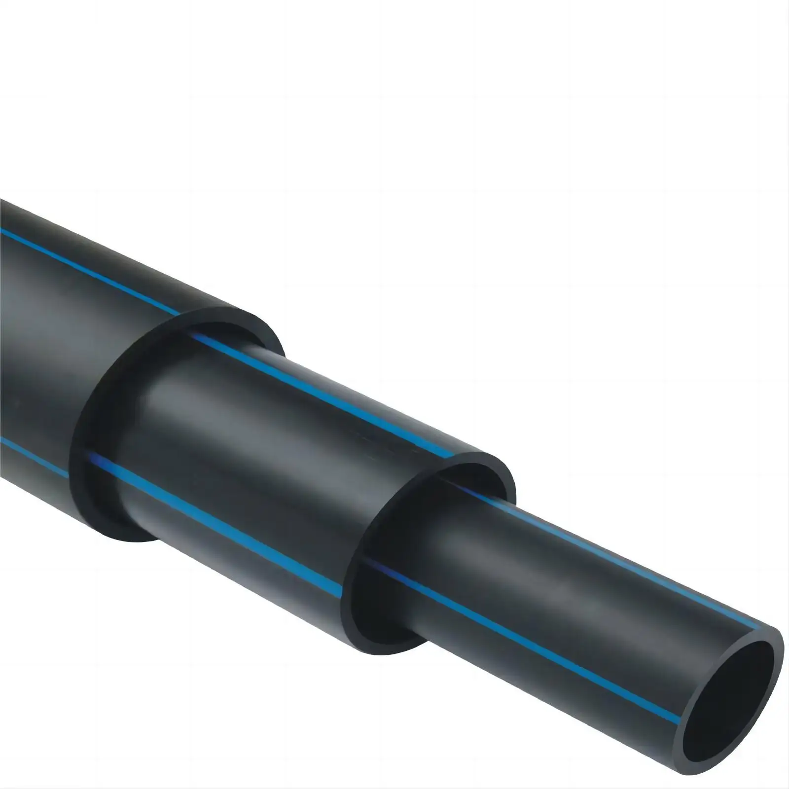 Subterrâneo azul pe abastecimento de água tubos tubo poli 2mm grosso preto/azul hdpe tubo pn10