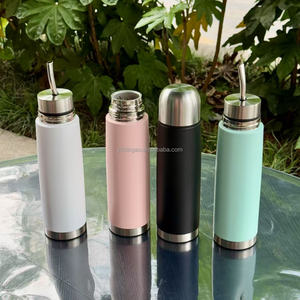 Bán chạy nhất thép không gỉ Yerba Mate Mug xách tay tùy chỉnh Argentina Yerba Mate Mug với trà lá Thiết bị lọc rơm Nắp - Product Image 1