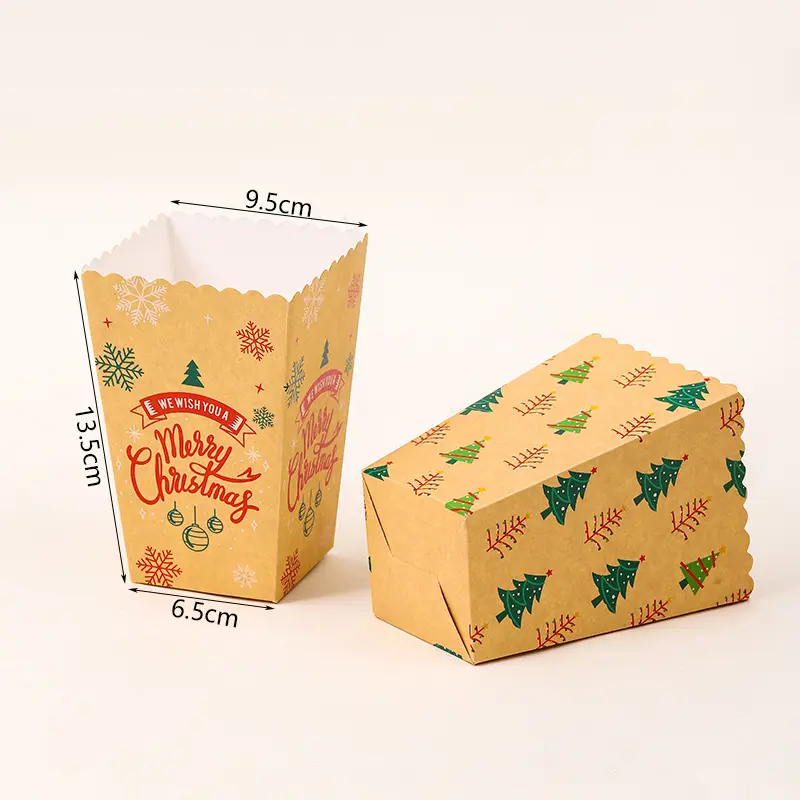 कस्टम मुद्रण पर्यावरण कागज Foldable पॉपकॉर्न पैकेजिंग बॉक्स