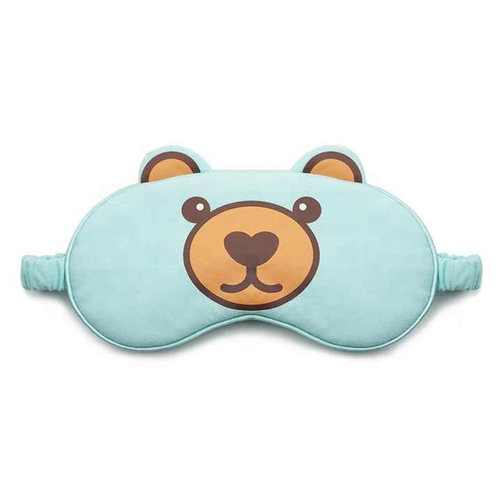Cute Bear Design Travel Sleep Eye Mask Soft Funny Animal Printing Blindfolds Sleeping Eye Cover for