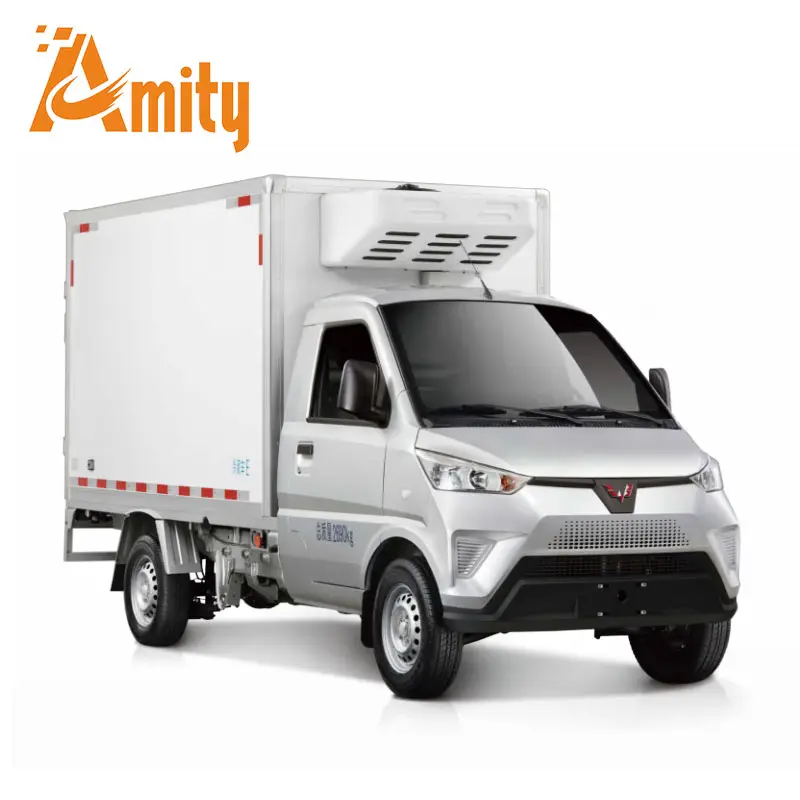 Giá thấp ánh sáng điện tủ đông hộp xe tải 2024 wuling Cargo van 2 CHỖ NGỒI sử dụng ice cream Xe tải vận chuyển để bán
