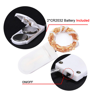 3M di alta qualità su misura 30 LED Mini filo di rame fata luci CR2032 pulsante a batteria per l'illuminazione delle vacanze - Product Image 2