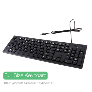 VCOM Ergonomic <strong>Computer</strong> <strong>Keyboard</strong> Wired 104Key Plug Play USB <strong>Keyboard</strong> for Office and Home