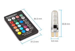Vcan高品質非常に明るい5050T10車用LED電球DimmabRGBリモコン付きストロボLEDランプ読書灯 - Product Image 3