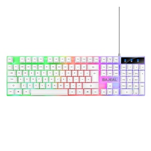 OEM personalizado K35 LED retroiluminado Teclado mecánico para juegos 104 teclas USB teclado para juegos con cable para escritorio