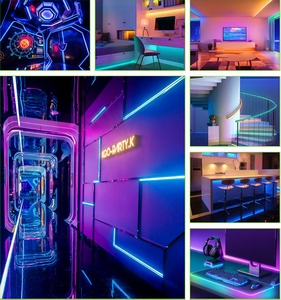 High Quality 840LEDs/m COB <strong>LED</strong> Strip Light 24V Smart <strong>RGB</strong> 10mm Strip IP20 Waterproof with USB Power/Music Sync Commercial Grade - Product Image 6