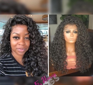 Kabeilu hair Raw Virgin Cuticle Aligned Brazilian Human Hair Deep Wave Bundles and Frontal、推奨: フライハニーウィッグ - Product Image 6