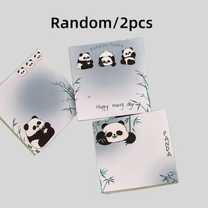 Simpatici blocchi per appunti quadrati Panda per studenti delle scuole elementari medie cancelleria essenziale per il ritorno a scuola per la scrittura di messaggi di studio - Product Image 5