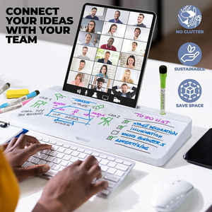 Máy tính để bàn tứ kính bảng với lưu trữ và khô xóa bảng viết - Product Image 5