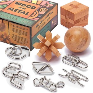 Beyin teasers metal mantık el uyumsuzluk istihbarat küp iq çapak 3d bulmacalar ahşap bulmaca beyin teaser zihin oyunu oyuncak - Product Image 1
