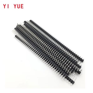 20 adet 10 Pairs 40 Pin 1x40 tek sıra erkek ve kadın 2.54 bozulabilir Pin başlık PCB JST bağlayıcı şerit Arduino için siyah