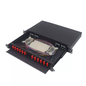 12 24 núcleos Interior Exterior ODF gabinete 24 puertos FC SC ST LC Patch Panel caja de terminales de fibra óptica caja de distribución para FTTH - Product Image 2