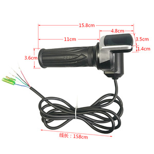 Hot Selling Günstiger Preis 36V 48V 60V Twist Gas für Elektro roller Teile E-Bike Gas mit Power Indicator und Schlüssel