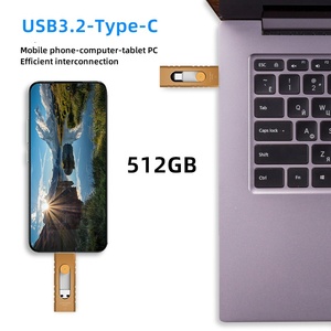 Memoria USB de alta velocidad USB 128g 512G interfaz dual unidad flash USB tipo C de gran capacidad para teléfono móvil y computadora