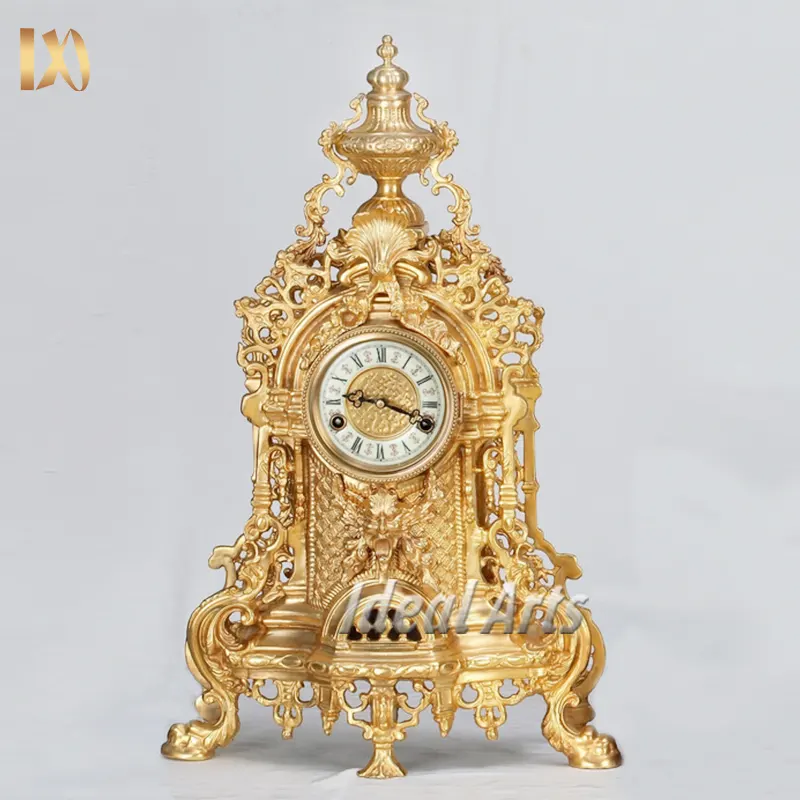 Antike Art Home Decor Einzigartige Vintage Messing Gold römische Tisch uhr