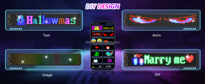 Scrolling-Nachrichten LED-Matrix-Panel Drahtlos programmier bares flexibles LED-Zeichen-Display Cool Evil Eyes Flexibles weiches LED-Panel - Product Image 6